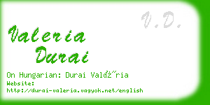 valeria durai business card